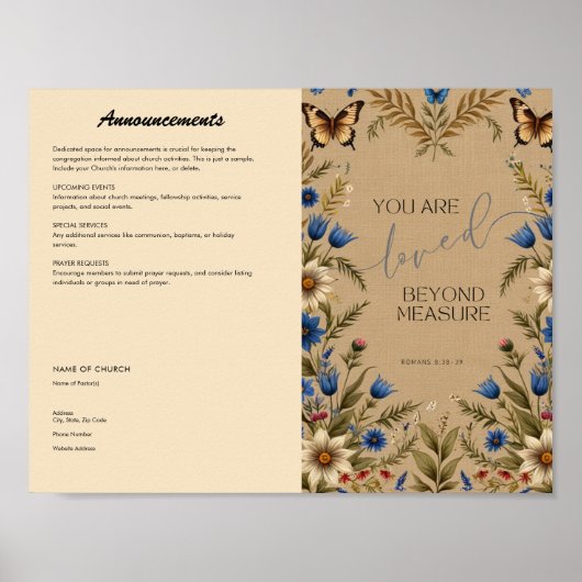 Church Bulletin Poster (Vorne)