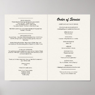 Church Bulletin Poster