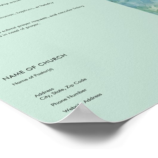 Church Bulletin Poster (Ecke)