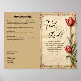 Church Bulletin zum Herunterladen und Drucken Poster