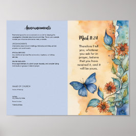 Church Bulletin zum Herunterladen und Drucken Poster