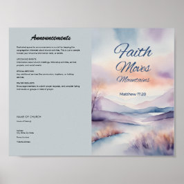 Church Bulletin zum Herunterladen und Drucken Poster