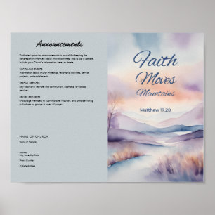 Church Bulletin zum Herunterladen und Drucken Poster