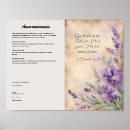 Church Bulletin zum Herunterladen und Drucken Poster