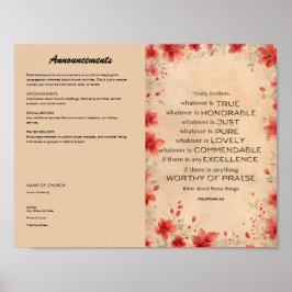 Church Bulletin zum Herunterladen und Drucken Poster