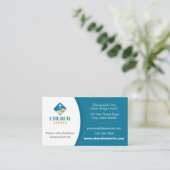 Church Business Card mit Christlichem Cross Design Visitenkarte (Stehend Vorderseite)