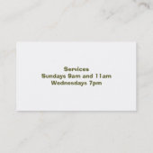 Church Business Card Visitenkarte (Rückseite)