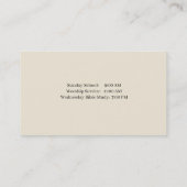 Church Business Cards Visitenkarte (Rückseite)