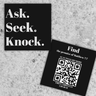 Church Business QR Code Berufliche Werbung Quadratische Visitenkarte
