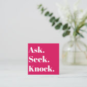 Church Business QR Code Promotional Red Quadratische Visitenkarte (Stehend Vorderseite)