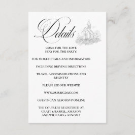 Church Calligraphy Enclosure Card Details Begleitkarte