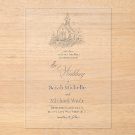 Church Calligraphy Wedding Invitation Acryleinladungen