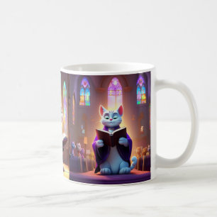 Church Cat Fun Tasse. Kaffeetasse