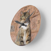 Church Cat Runde Wanduhr (Winkel)