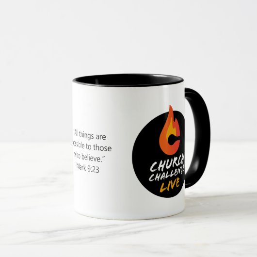 Church Challenge ALLE DINGE SIND MÖGLICH Flammen Tasse (VorderseiteRechts)