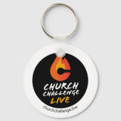 Church Challenge Orange Flame Schlüsselanhänger (Vorderseite)
