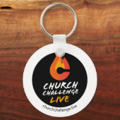 Church Challenge Orange Flame Schlüsselanhänger (Vorderseite)