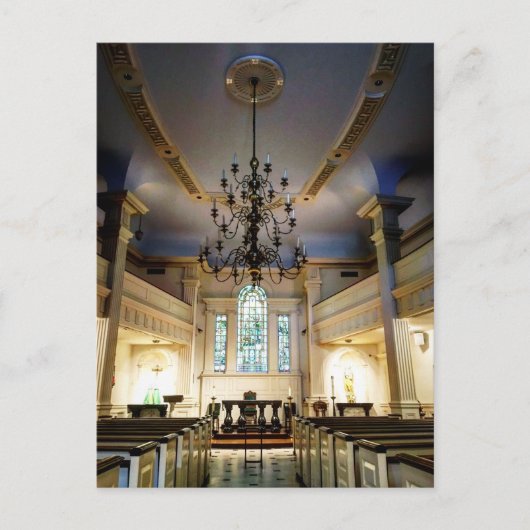 Church Chandelier Postkarte (Vorderseite)