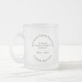 Church Choirmaster Mattiert Glass Coffee Tasse