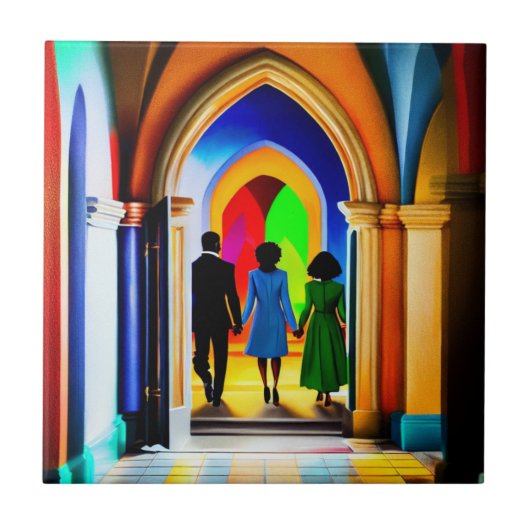 "Church" Christlich Art Keramik Tile Fliese (Vorderseite)