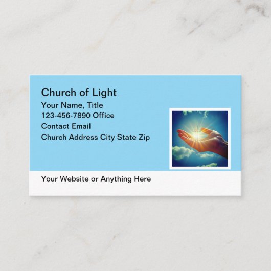 Church Christlich Business Cards Visitenkarte (Vorderseite)