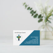 Church Christlich Cross Theme Business Cards Visitenkarte (Stehend Vorderseite)