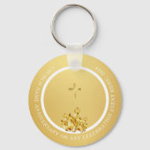 Church Christlich Souvenir Gold Schlüsselanhänger (Rückseite)