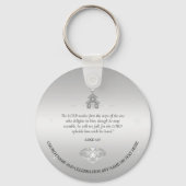 Church Christlich Souvenir Silver Schlüsselanhänge Schlüsselanhänger (Rückseite)