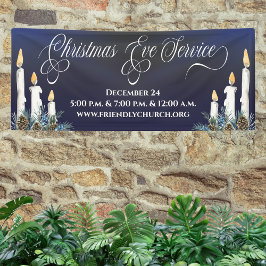 Church Christmas Eve Candlelight Service Banner