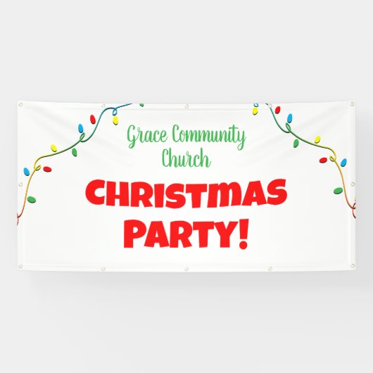 Church Christmas Party Personalisiert Banner (Horizontal)