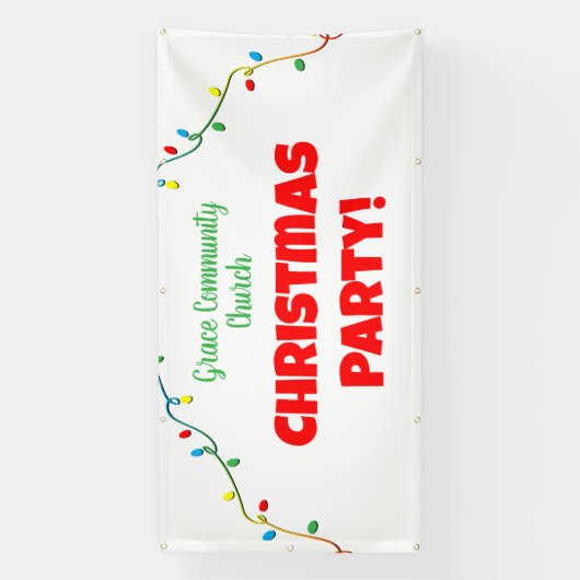 Church Christmas Party Personalisiert Banner (Vertikal)