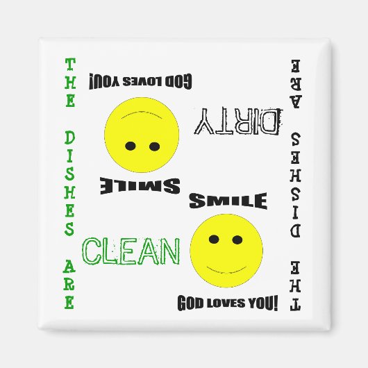 Church Clean Dirty Dishwasher Magnet (Vorne)