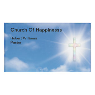 Church Clergy Pastor Theme Name Tags Namenschild