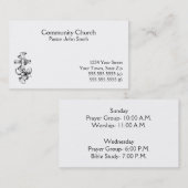 Church Cross Business Cards Visitenkarte (Vorne/Hinten)