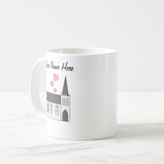 Church Custom Wedding Tasse Christlich Religious (Vorderseite Links)