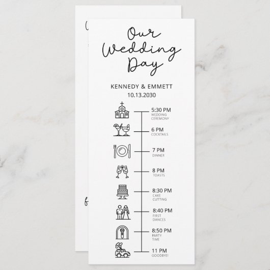Church Day Timeline Flat Program Programm (Vorne/Hinten)