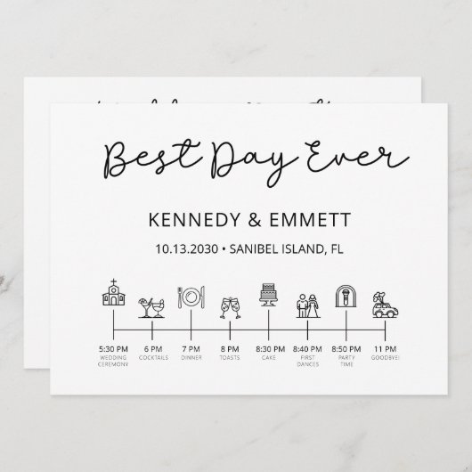 Church Day Timeline Program Programm (Vorne/Hinten)