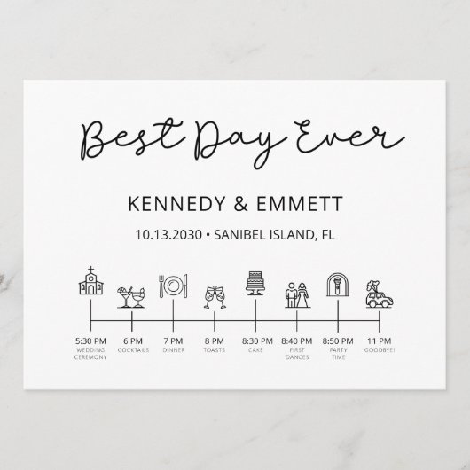 Church Day Timeline Program Programm (Vorderseite)