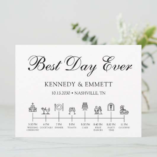 Church Day Timeline Program Programm (Stehend Vorderseite)