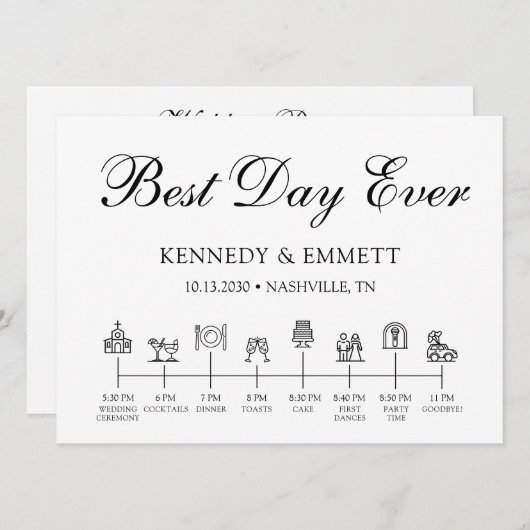 Church Day Timeline Program Programm (Vorne/Hinten)