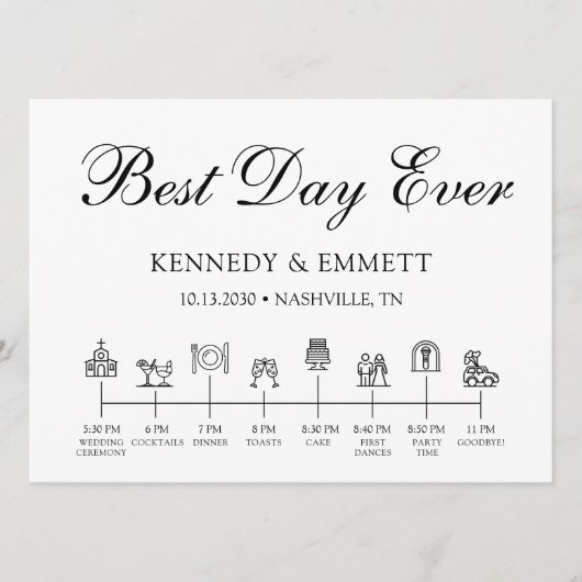 Church Day Timeline Program Programm (Vorderseite)