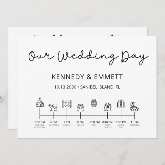 Church Day Timeline Program Programm (Vorne/Hinten)