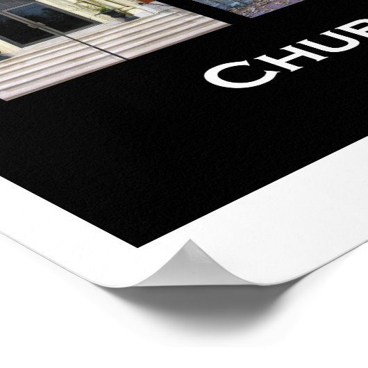 "Church Doors of Lancaster, Pa" 2nd e. Poster (Ecke)