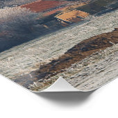 Church Dutch village winter, Poster (Ecke)