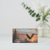 Church Eagles Scripting Landschaftlich Visitenkarte (Stehend Vorderseite)