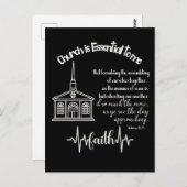 Church Essential to Me with Bible Verse Quote Postkarte (Vorne/Hinten)