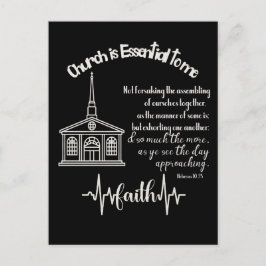 Church Essential to Me with Bible Verse Quote Postkarte