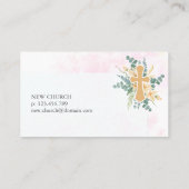 Church floral cross visitenkarte (Rückseite)