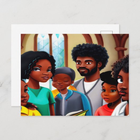 Church Folks Christlich Art Postcard Postkarte (Vorne/Hinten)