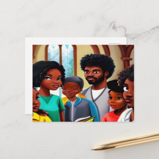 Church Folks Christlich Art Postcard Postkarte (Vorderseite/Rückseite Beispiel)